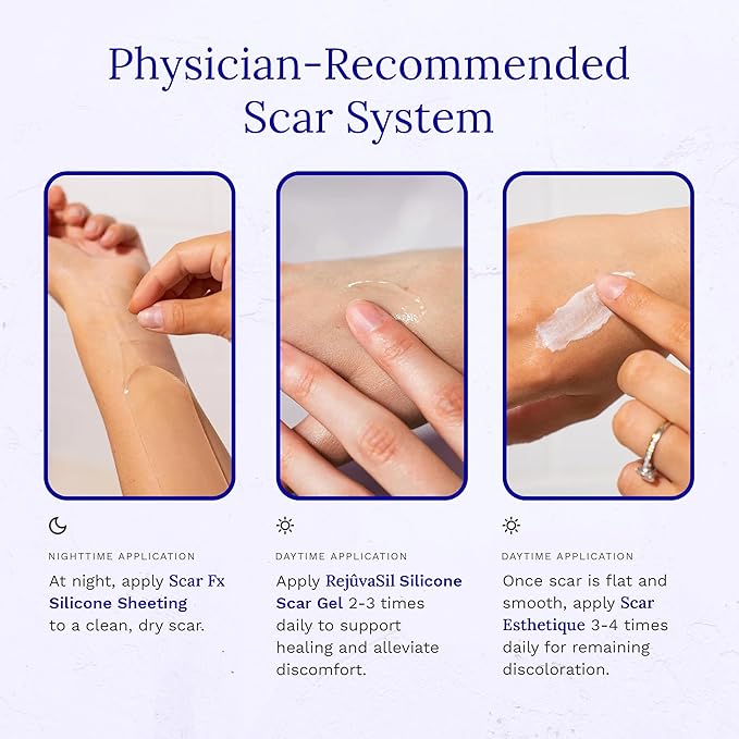 Rejuvaskin RejuvaSil Silicone Scar Gel, Scar Treatment for Surgical Scars, Burns, Keloids, Acne Scars on Face & Body, 15ml