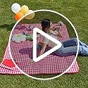Large Beach Blanket Outdoor Picnic Blankets, Foldable Waterproof Sand Free beach Mat for Festival BBQ Park Grass Lawn Camp...