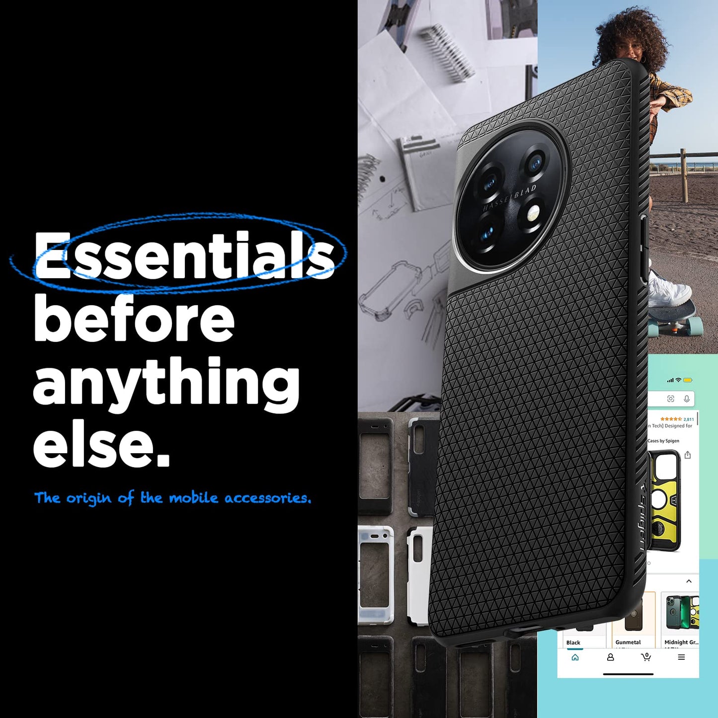 Spigen Liquid Air Designed For Oneplus 11 Case (2023) - Matte Black