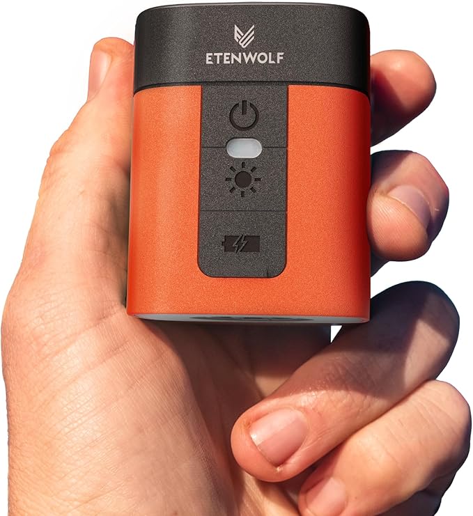 ETENWOLF AIR 3 Air Pump for Inflatables with 2600 mAh Battery & Camping Light, Ultra-Fast and Mini Electric Air Pump, Infl...