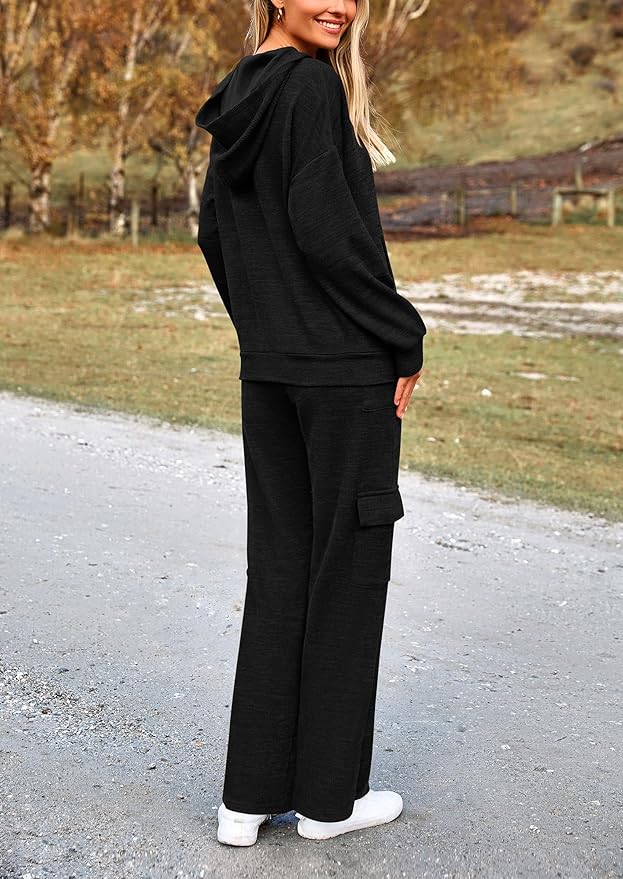 PRETTYGARDEN 2 Piece Sets for Women Fall 2026 Sweatsuits Outfits Lounge Matching Hoodie Set Travel Track Suits Winter Clothes