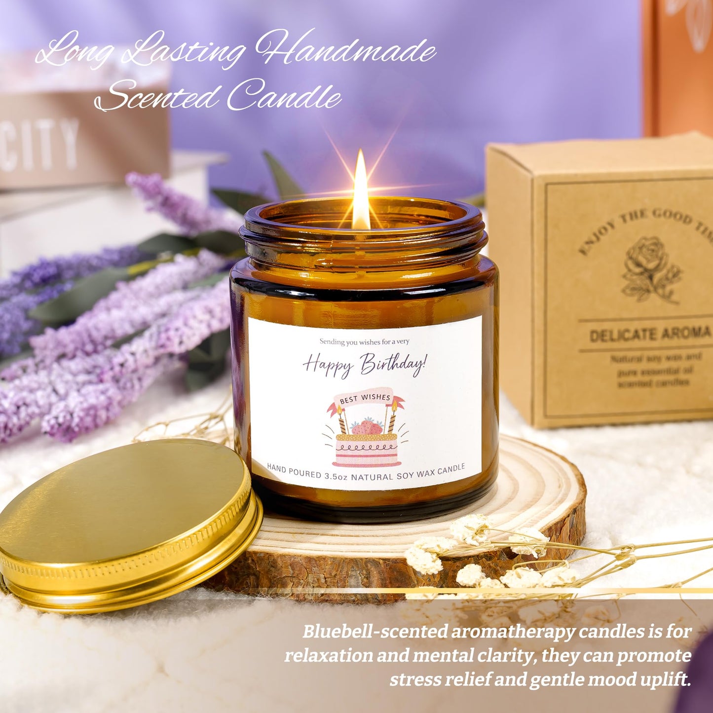 Birthday Gifts for Women, Unique Happy Birthday Gift Basket, Self Care Gift Care Package, Women Gifts for Birthday Box for Her Mom Grandma Sister Best Friend Wife Girlfriend Coworker