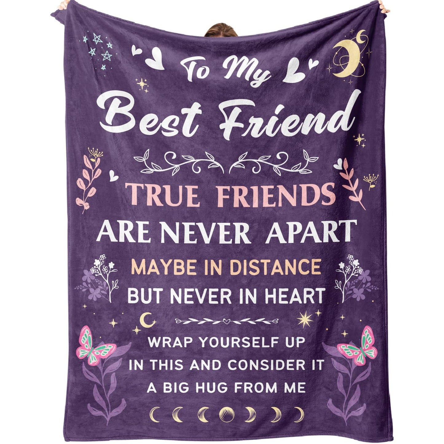 Best Friend Blanket Gifts on Christmas, Friendship Blanket Gifts for Women, Work Bestie, BFF, Soul Sister, for Women Friends on Mothers Day, Birthday, Xmas, to My Friend Throw Blanket, 60"x50"