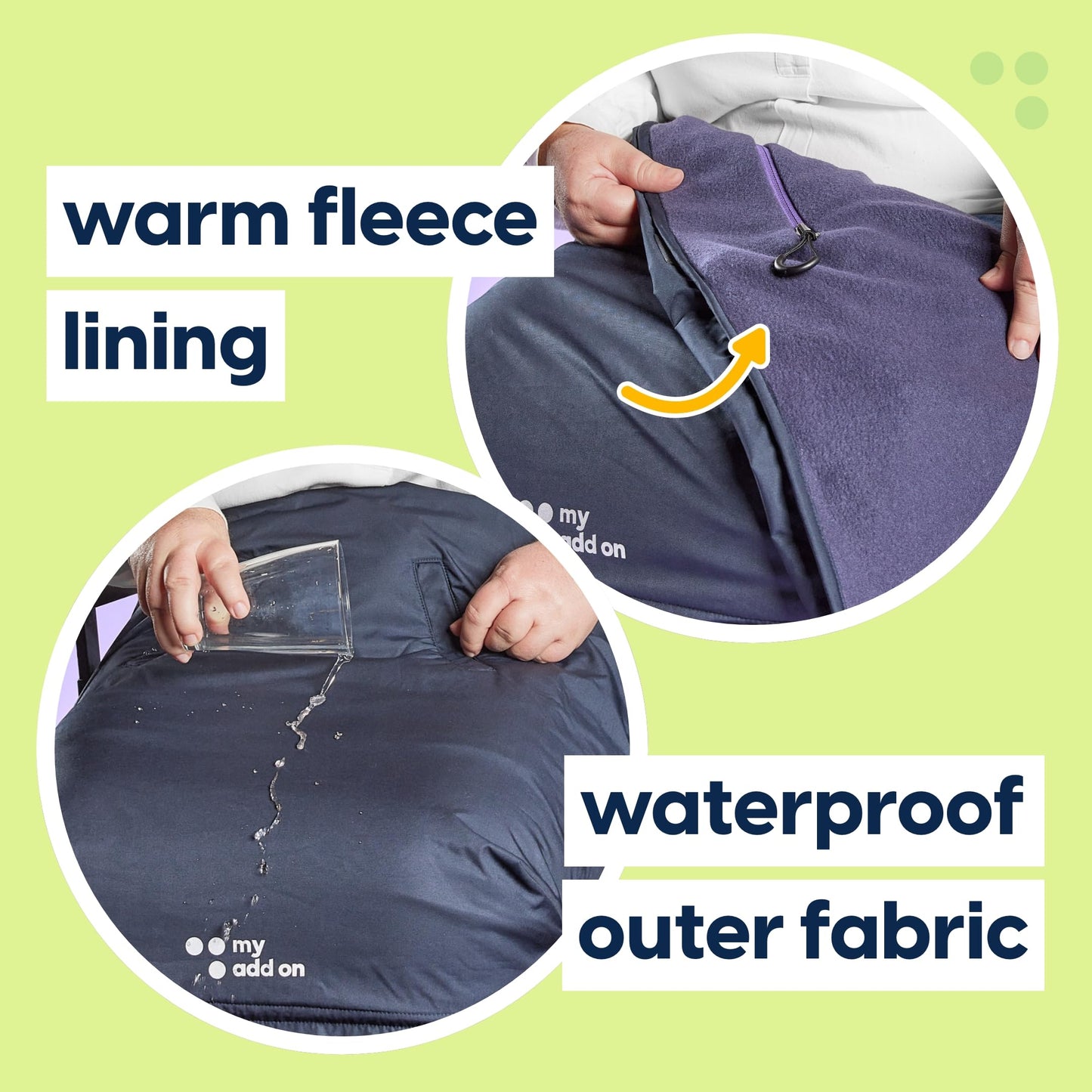 MyBlanket Winter, Compact Wheelchair Cozy with Warm Fleece Lining, Wind & Waterproof, Remain Seated, Leg Protection Rain Cover, for Manual & Electric Wheelchair Users, Powerchair, Mobility Scooter