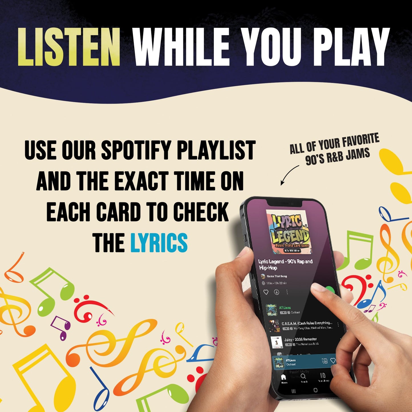 Lyric Legend 90's R&B - Finish The Lyrics Game with Trivia to Argue for The Correct Songs. Great for Gifts, Game Night, and Groups. 144 Songs and a Playlist, You'll Sing Along and Quiz Your Friends!