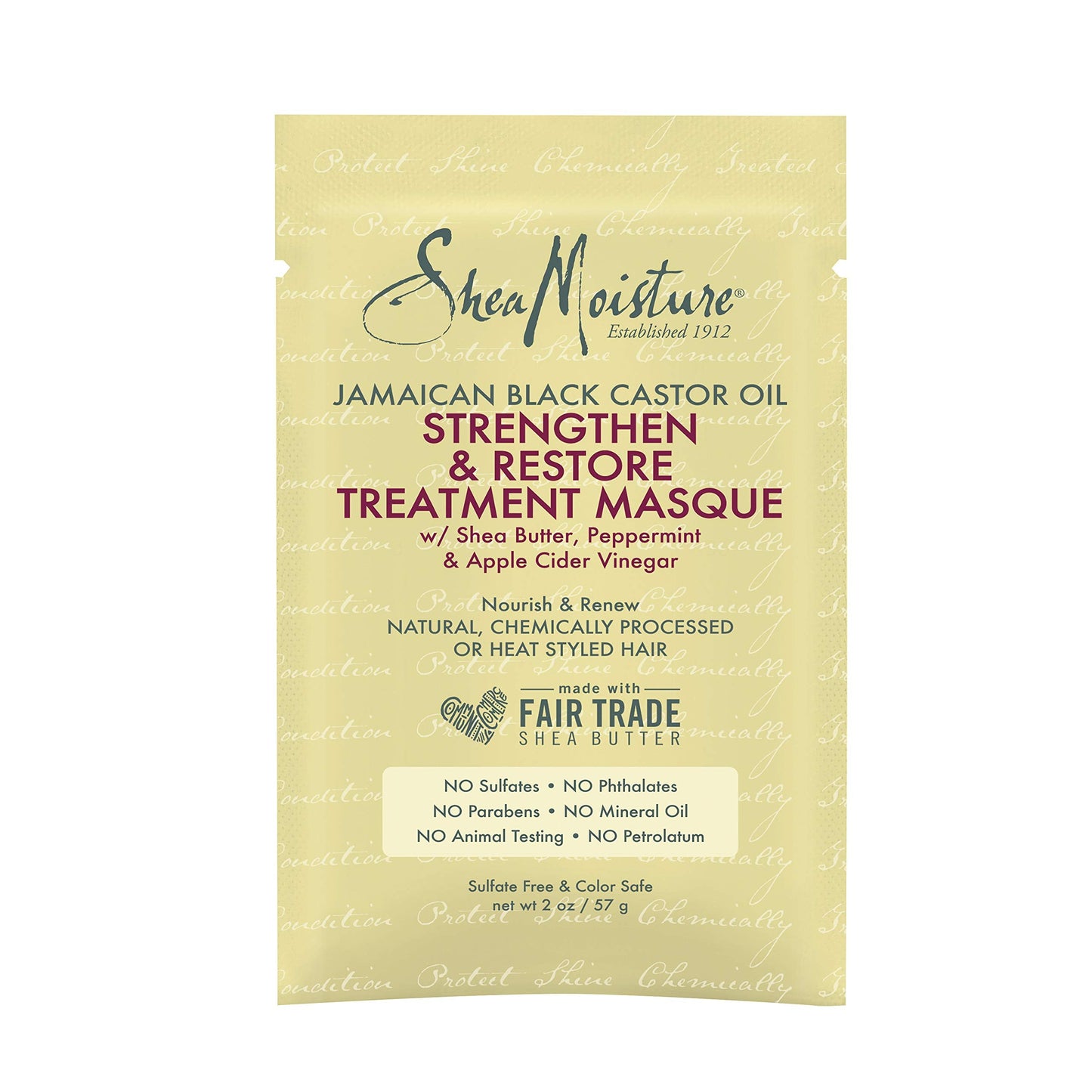 SheaMoisture Jamaican Black Castor Oil Strengthen & Restore Treatment Masque for Overly Processed, Chemically Treated or Heat St