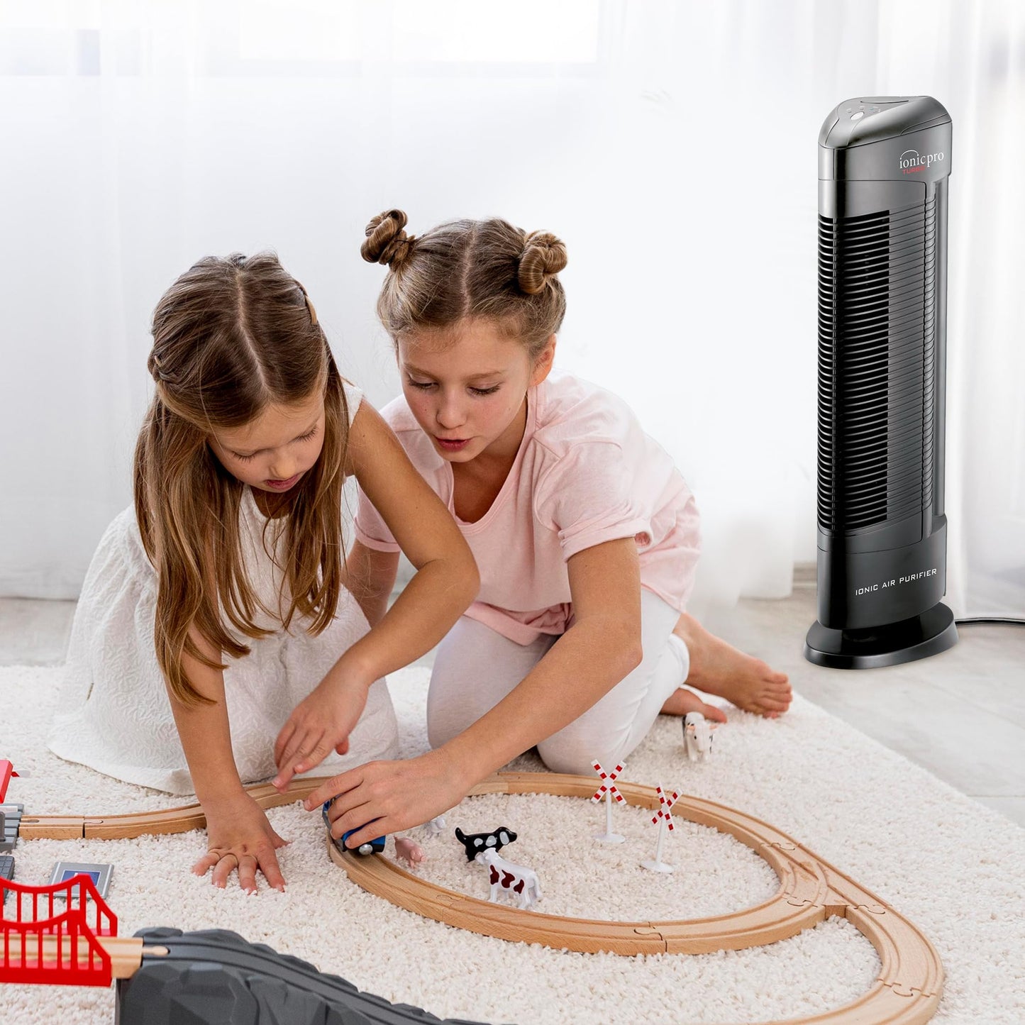 Ionic Pro Turbo (Ta550) Ionic Air Purifier Tower For Home, Quiet Ionic Filterless Design, Covers Up To 500 Sq. Ft., Removes Odor