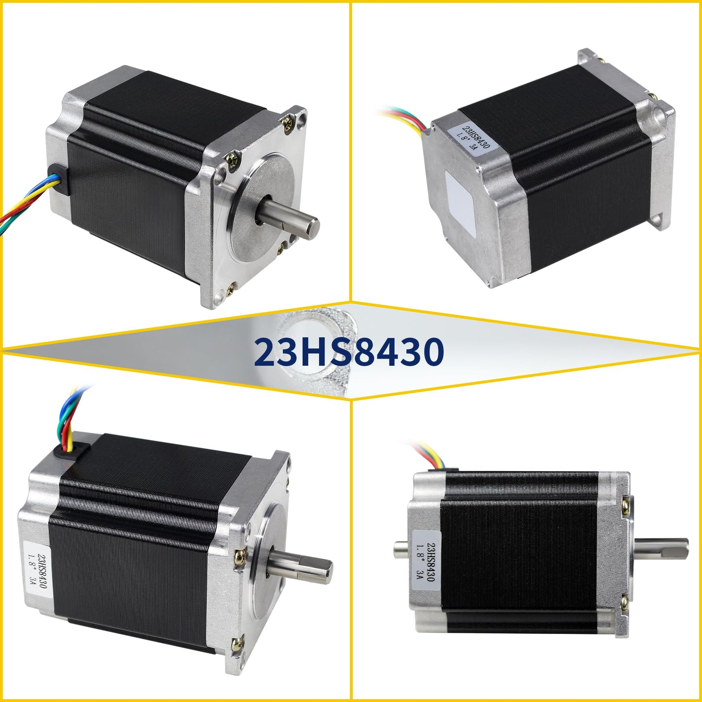 CNCTOPBAOS 4 Axis Nema23 Stepper Motor USB Mach3 CNC Kit,270oz-in 76mm 3A,USB Controller Board Motion Control Card,TB6600 Driver 4.5A 24V for CNC Router Milling Engraving Machine