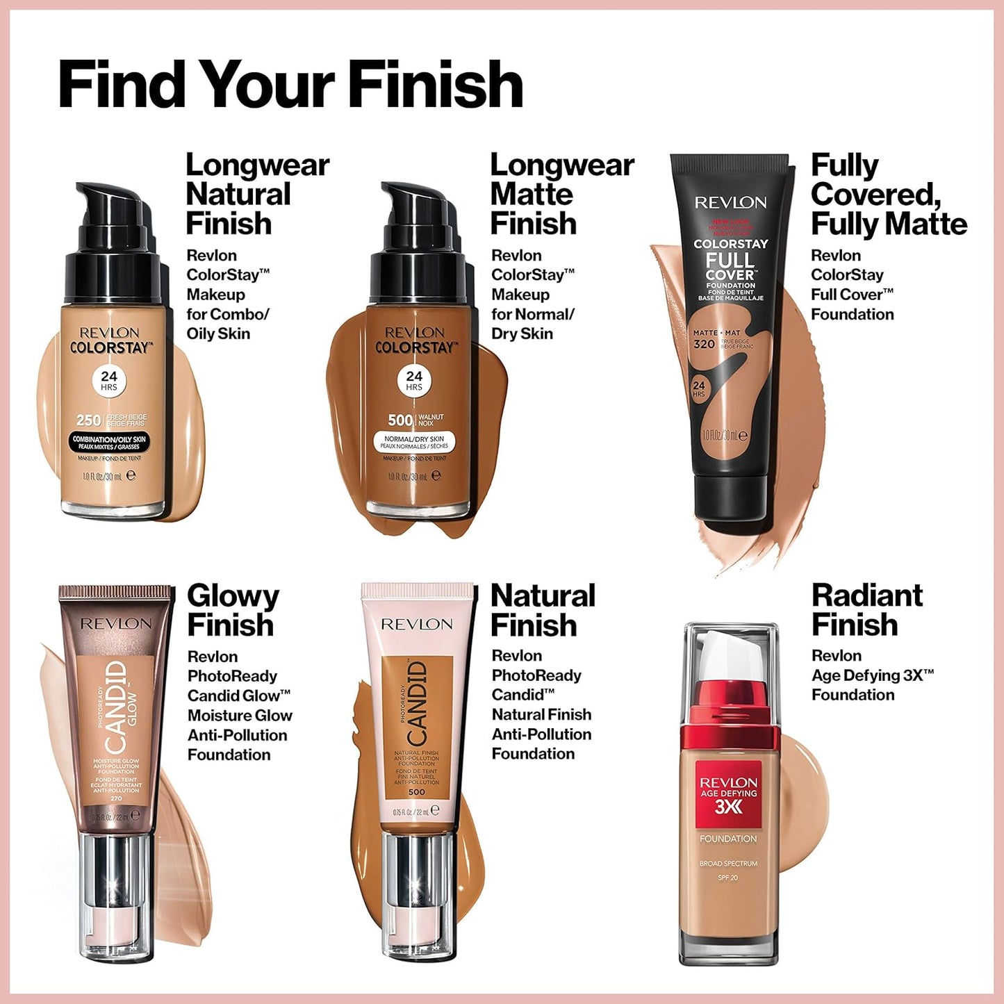 Revlon ColorStay Full Cover Longwear Matte Foundation, Heat & Sweat Resistant Lightweight Face Makeup, Ivory (110), 1.0 oz