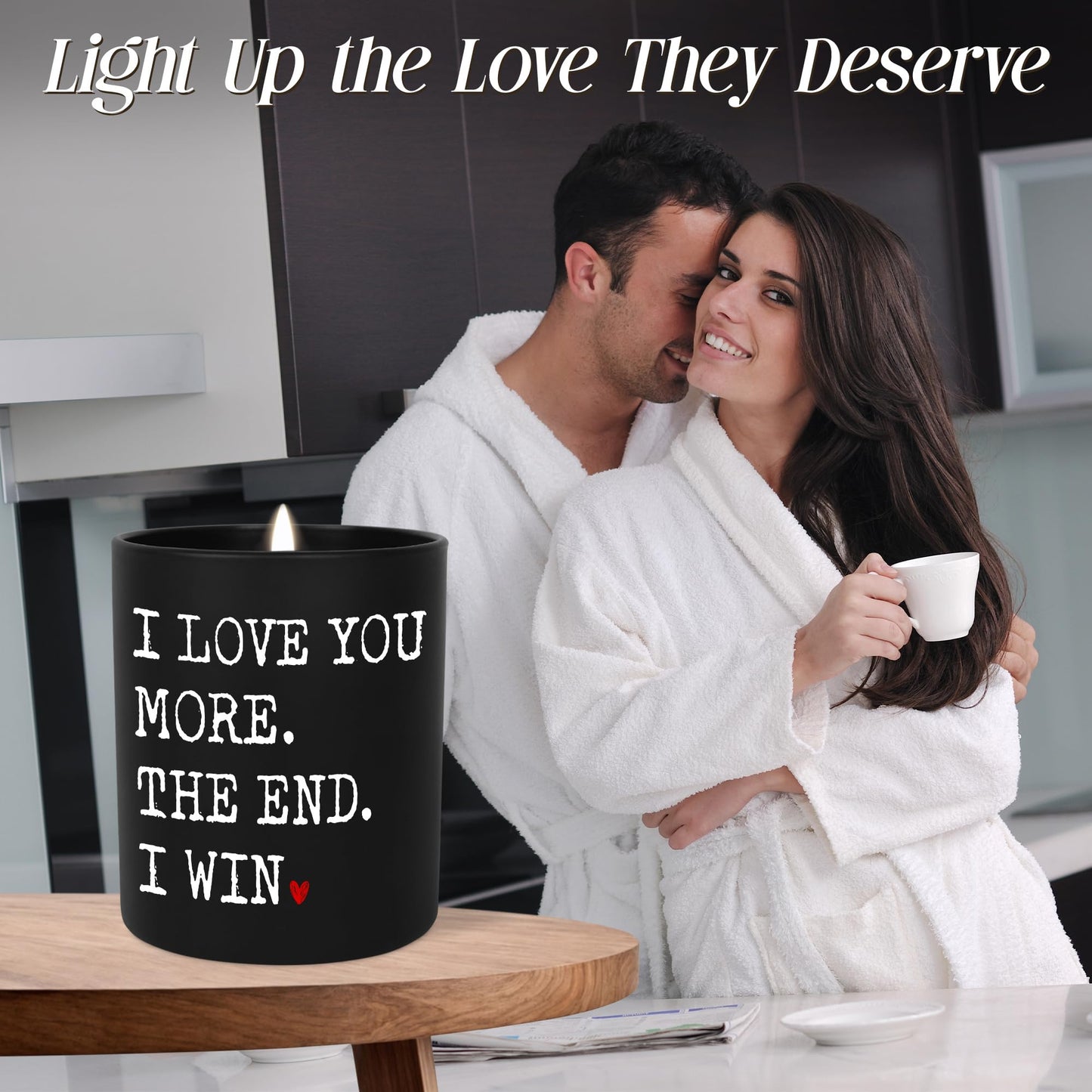 Anniversary Wedding Gifts for Women Men - I Win Long Lasting Vanilla Lavender Scented Candle 10 oz - Christmas Birthday Gifts for Him Her, Couple Gift for Boyfriend Girlfriend Husband Wife