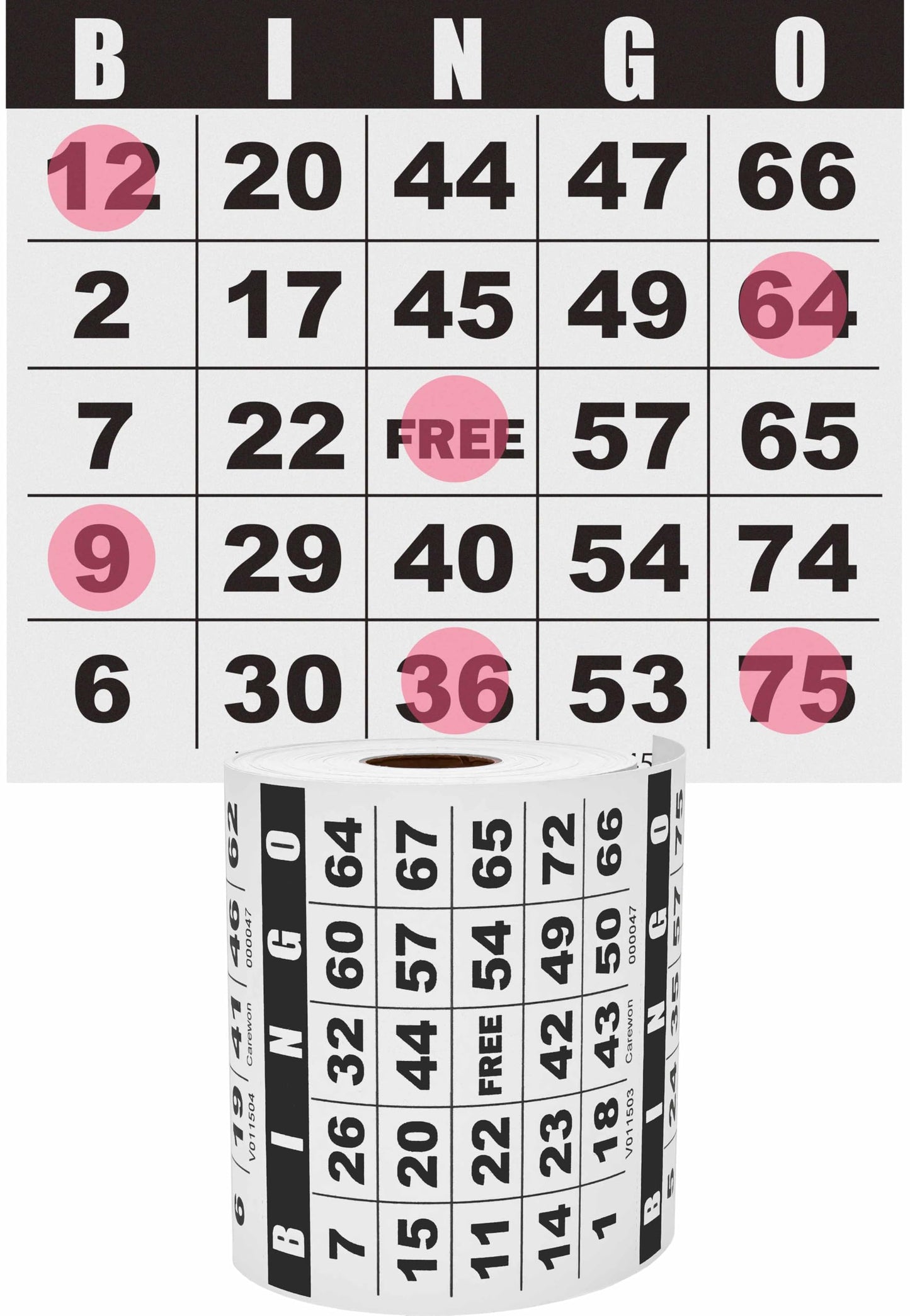 Carewon 500 Bingo Cards, Large 4.5" x 4.5", Paper Bingo Sheets, Disposable or Reusable for Daubers or Chips