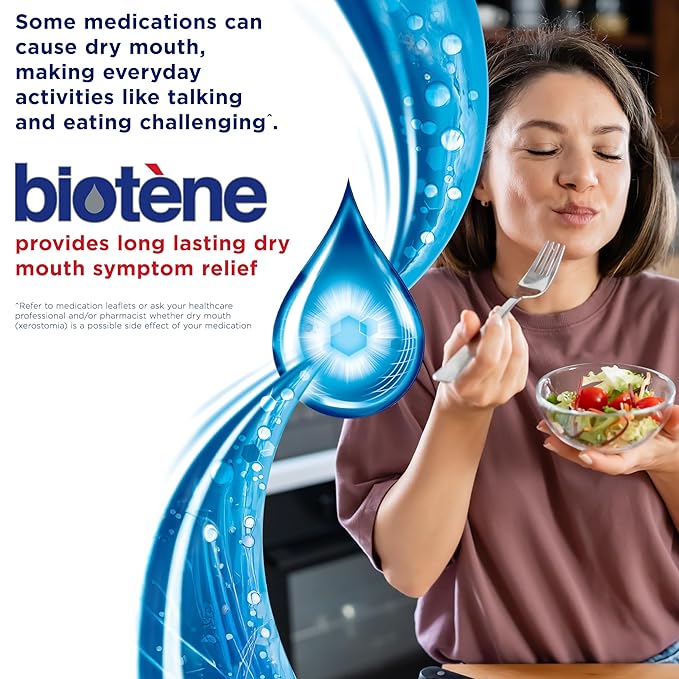 biotène Oral Rinse Mouthwash for Dry Mouth, Breath Freshener and Dry Mouth Treatment, Fresh Mint, 16 fl oz