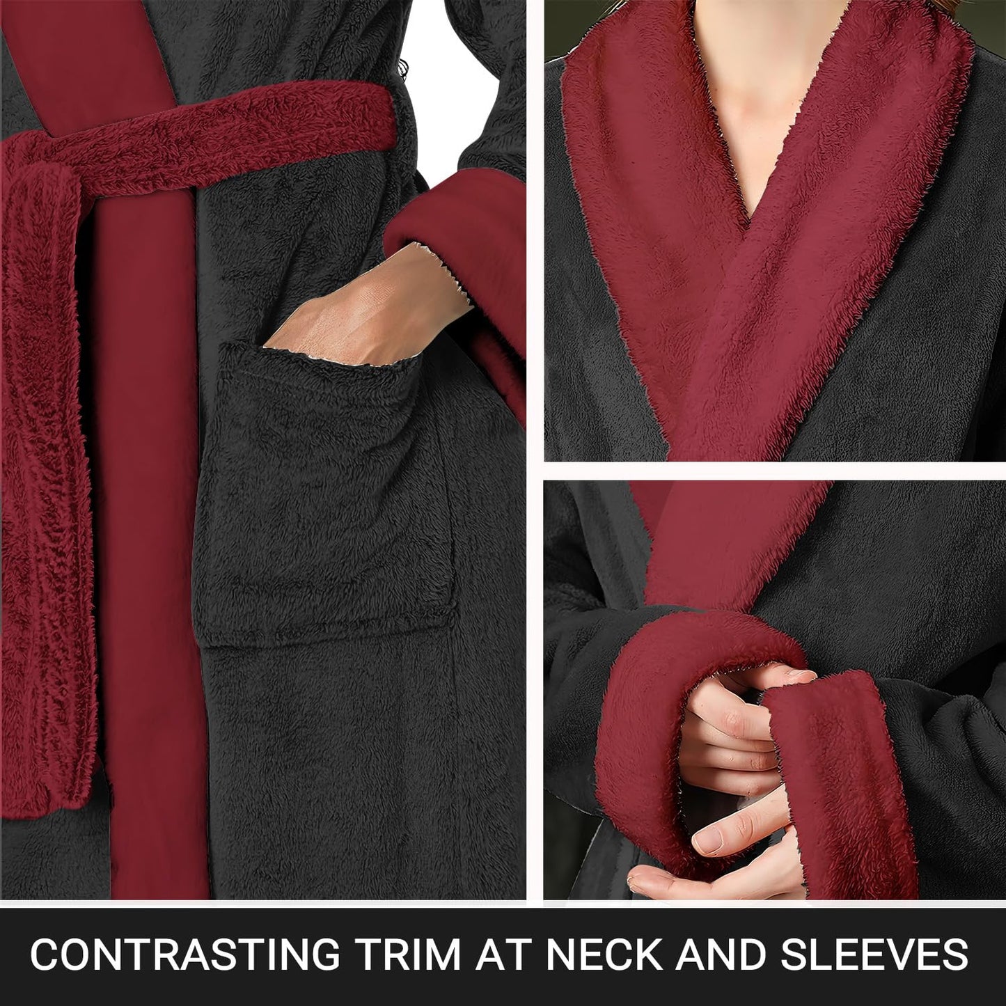 Vprintes Trophy Wife Fleece Robe - Gifts for Her Wife Gifts from Husband - Birthday Gifts for Wife Anniversary (Small/Medium).