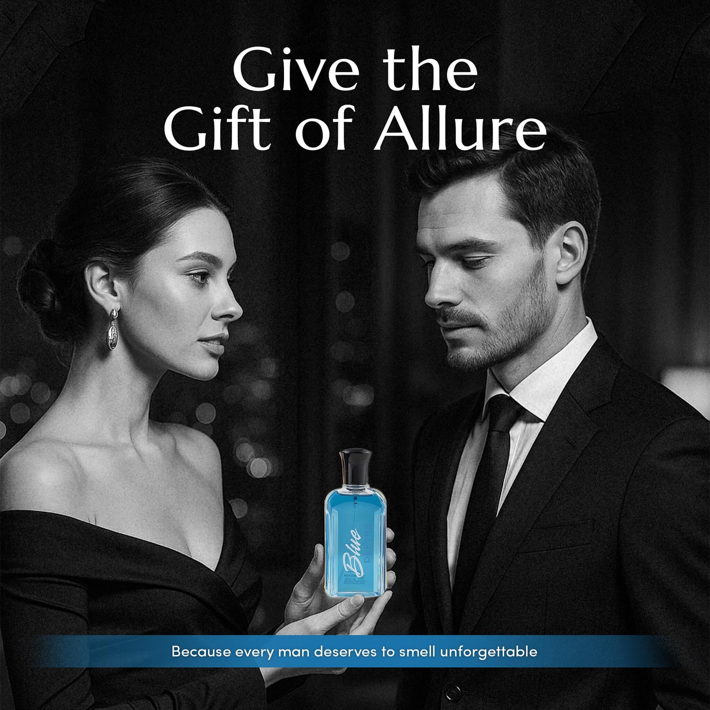 PB ParfumsBelcam Blue Depths Eau de Toilette Fragrance Spray - 2.5 Fl Oz. Fresh Aquatic Cologne for Men with Crisp Citrus, Warm Musk & Amber Scent, Crafted with Premium Oils for Day & Night Use