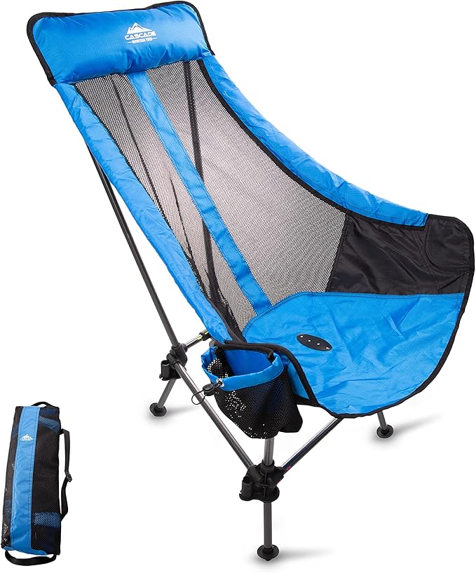 Cascade Mountain Tech Hammock Camp Chair with Adjustable Height - Ultralight for Backpacking, Camping, Sporting Events, Be...