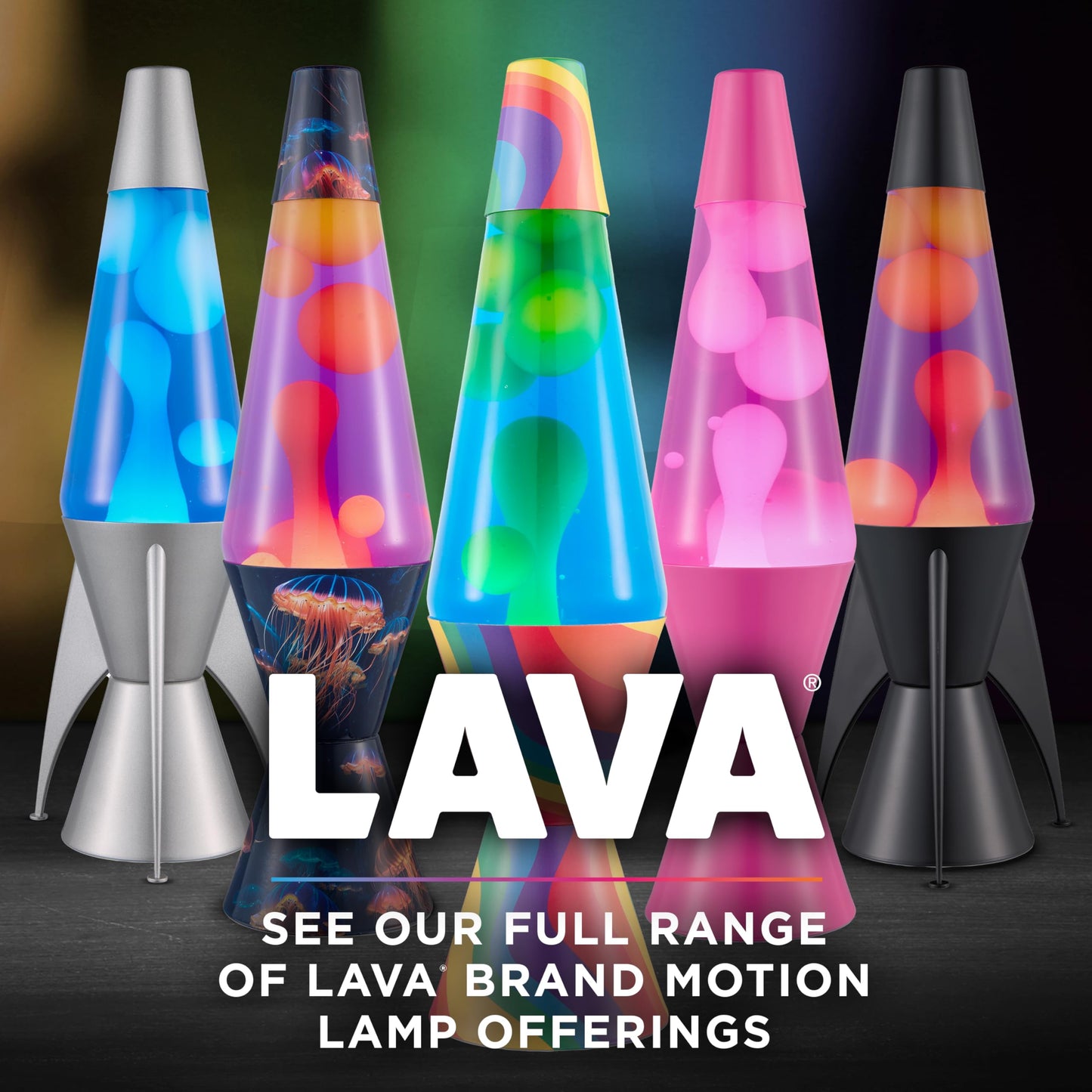 Lava The Original Lamp - New 14.5" Wild Pink – Classic Liquid Motion Lamp - White Wax and Pink Liquid - Item #2361 (Amazon Exclusive)
