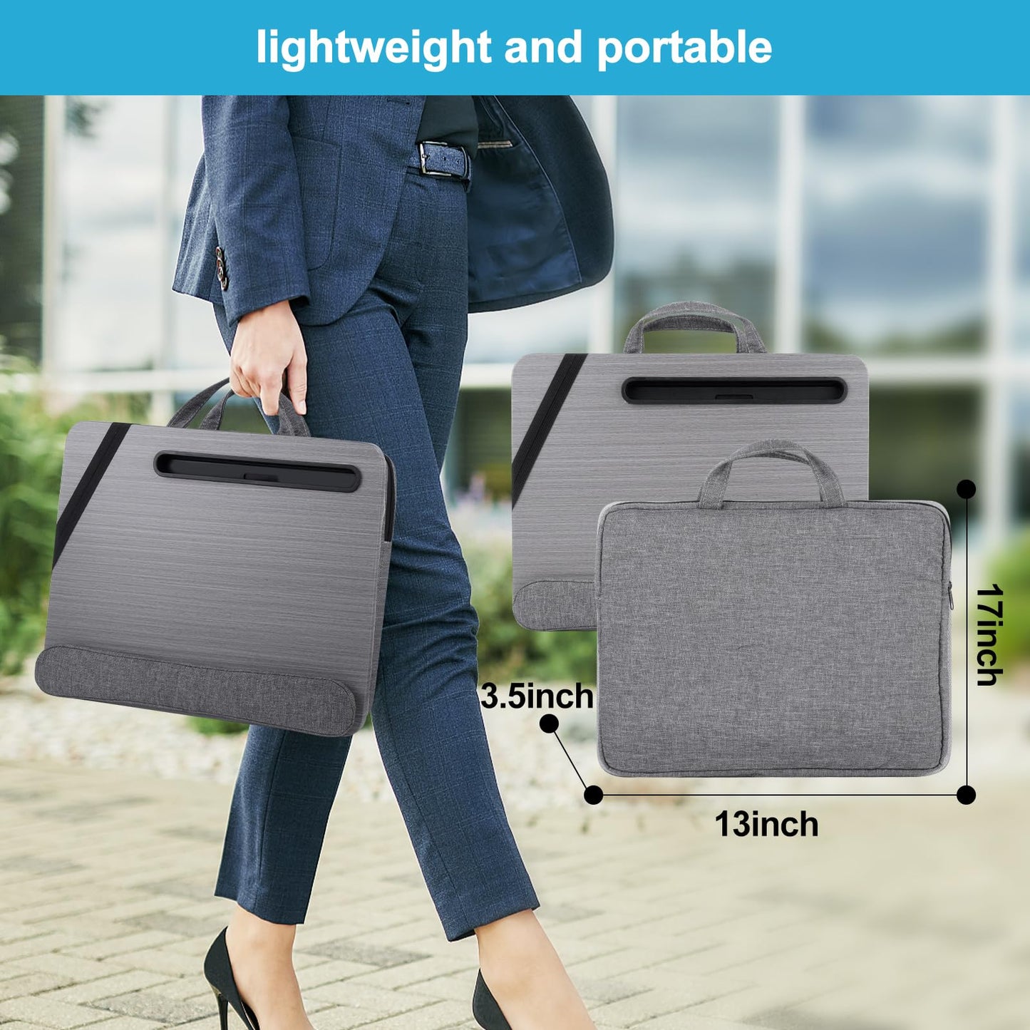 Cloudtrip Portable Lap Desk with Cushion and Storage Bag - 15.6 in Laptop Storage Home Office Workstation for Couch or Bed, Computer Laptop Stand