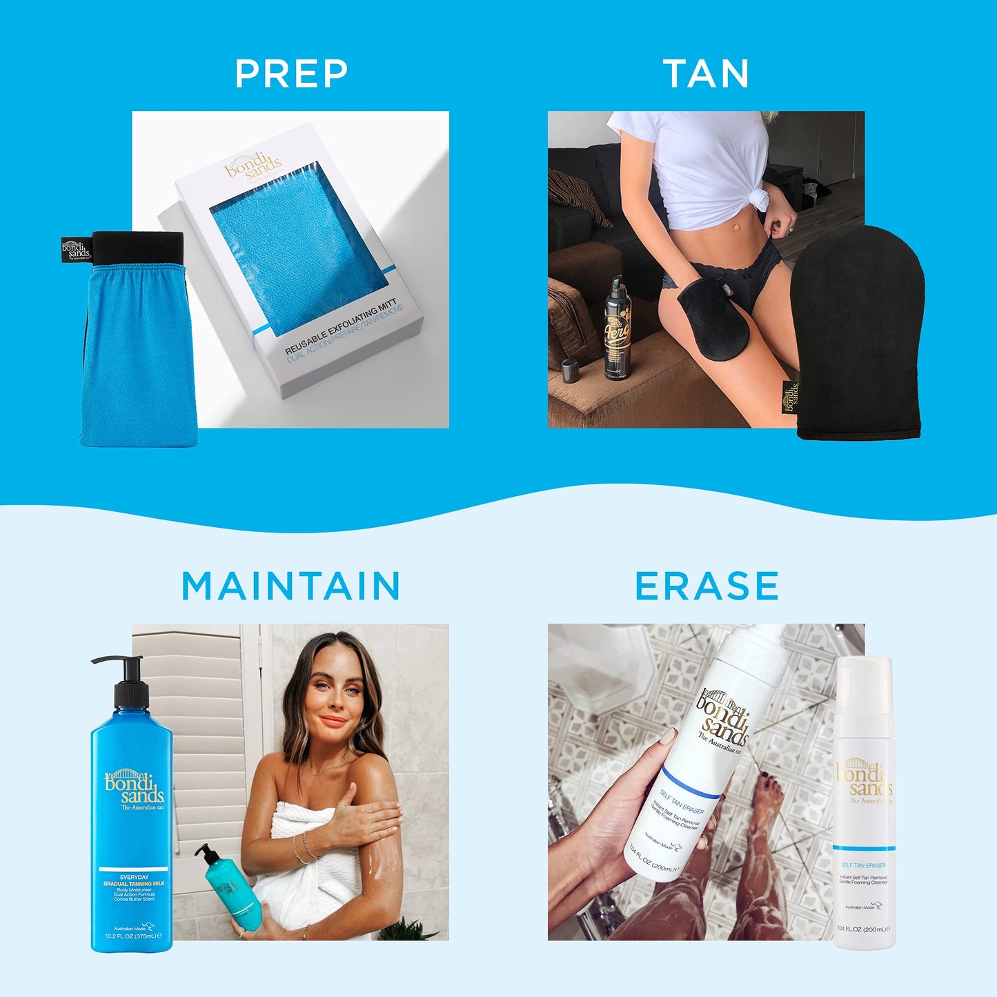Bondi Sands Exfoliation Mitt | Easy-to-Use, Multi-Purpose Glove Prepares Skin for a Flawless, Healthy, Streak-Free Tan | Include