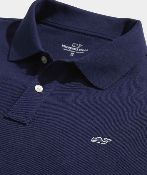 vineyard vines Men's Heritage Pique Polo, Nautical Navy, S