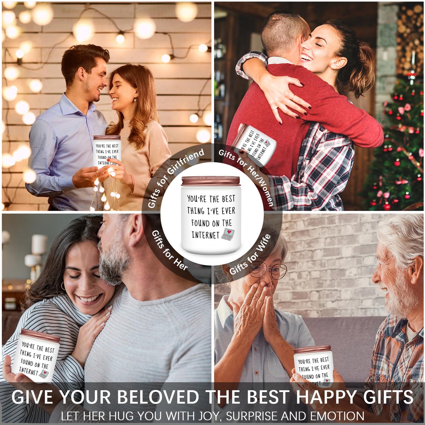 Homsolver Gifts for Her, Girlfriend, Wife, Funny Lavender Candle Unique Valentines Anniversary Christmas Birthday Gifts for Her, Girlfriend