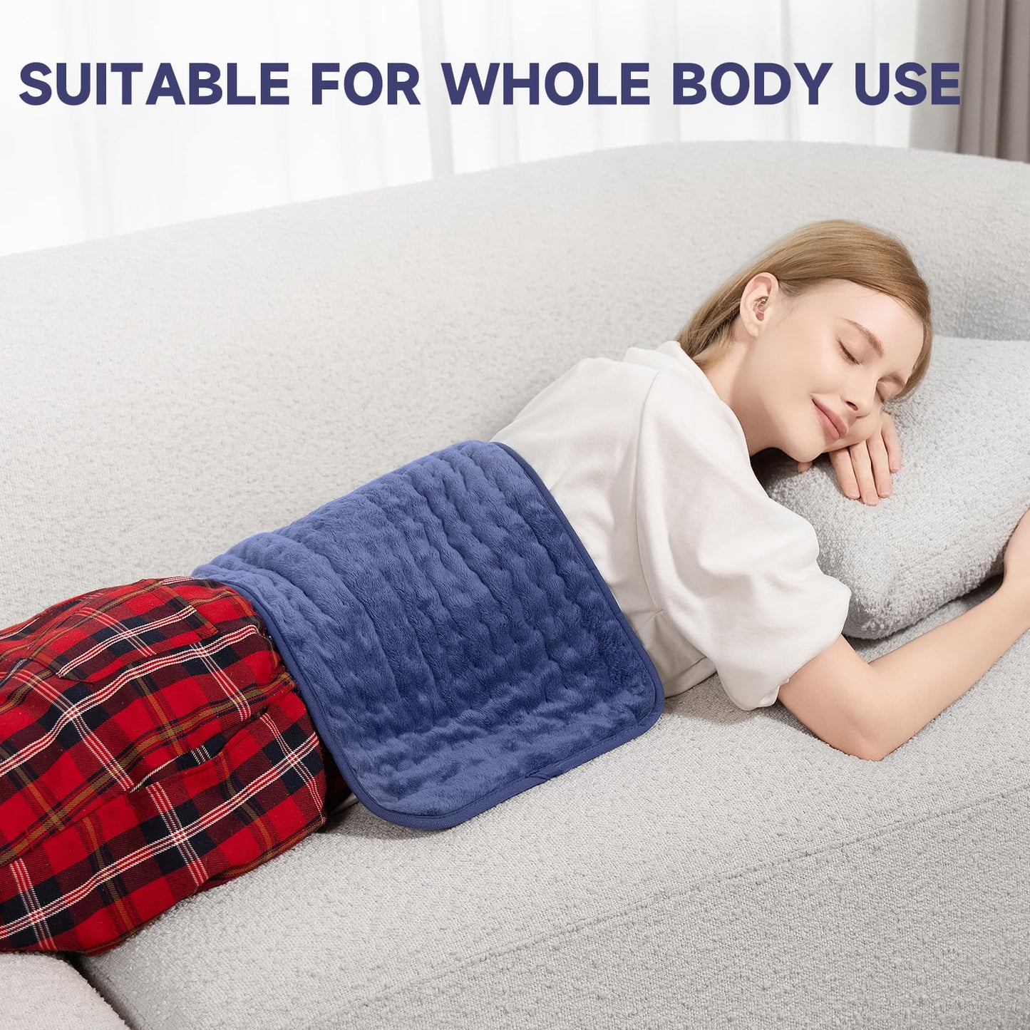 Heating Pad for Back and Knee Pain Relief, Period Heating Pad for Cramps with 6 Temperature Modes, Heat Pads for Back Pain Relief, Machine Washable