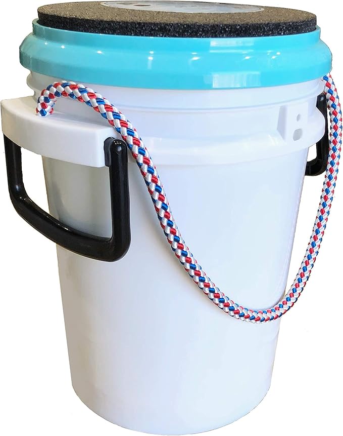 5 Gallon ISmart Bucket Rope Handle with Padded Seat (White)