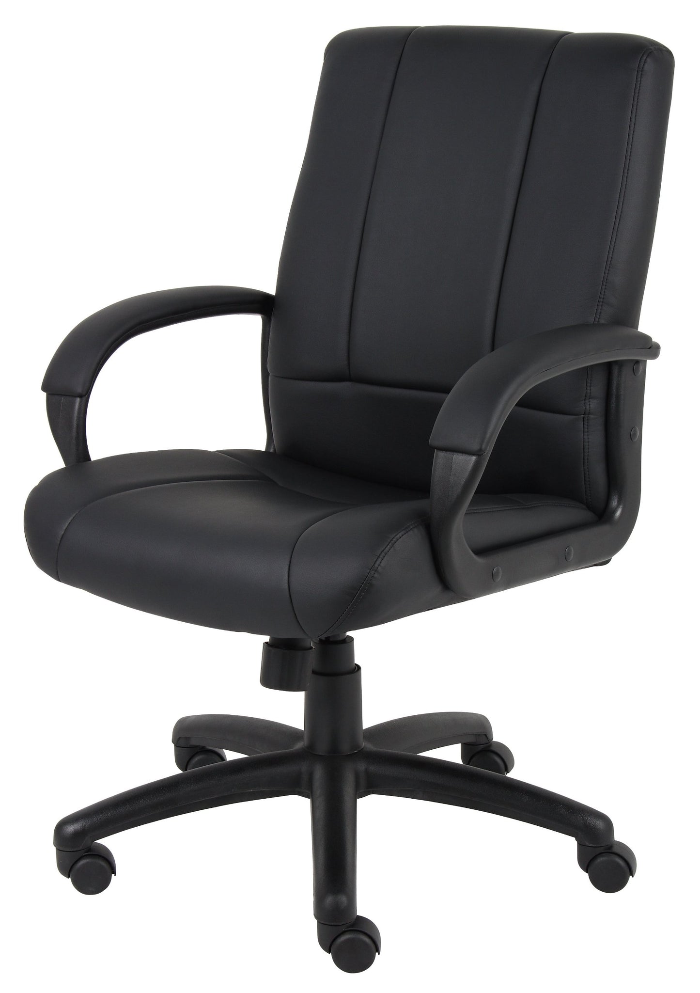 Boss Office Products Caressoft Executive Mid Back Chair in Black (B7906)