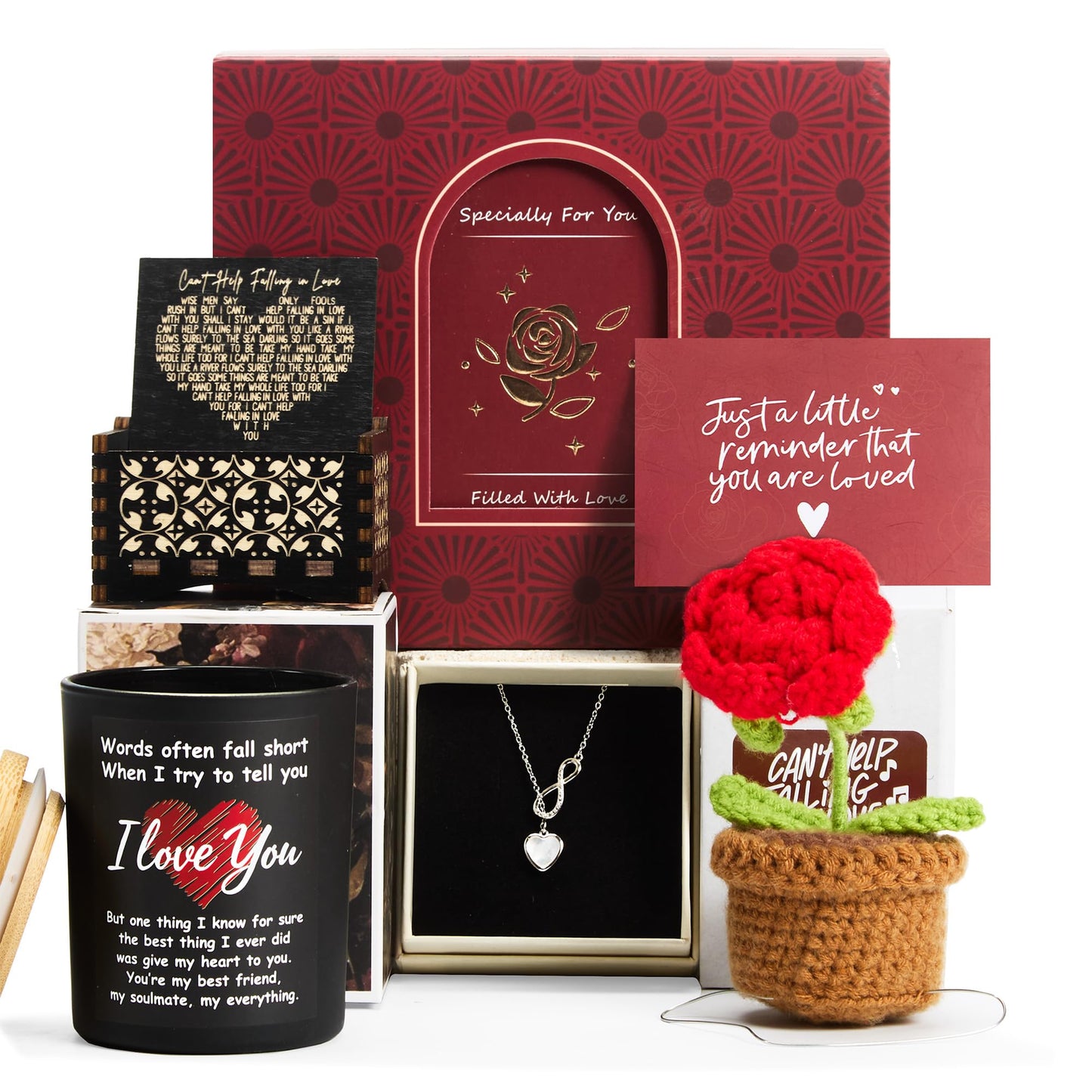 Gifts for Her, Romantic Gifts for Girlfriend, Wife, Valentine's Gift Bulk for Her, Valentine Gift Baskets for Women, Unique Present for Wedding Engagement Anniversary Bulk Set