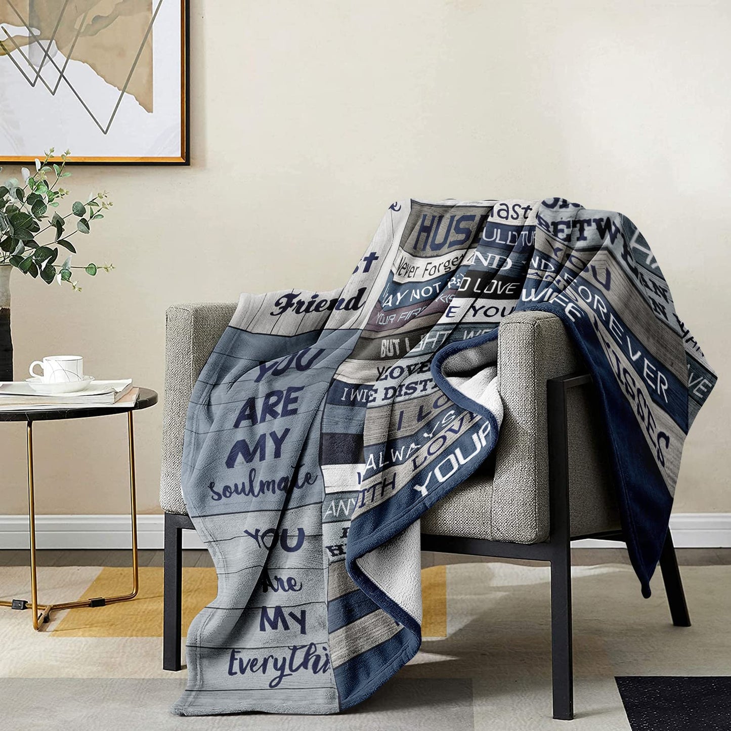 Yamco Husband Gifts from Wife - Gifts for Him Husband 60" x 50" Blankets - Best Husband Gifts for Christmas - Cool Anniversary Birthday Gifts for Husband - Christmas Valentines Day Husband Gift Ideas