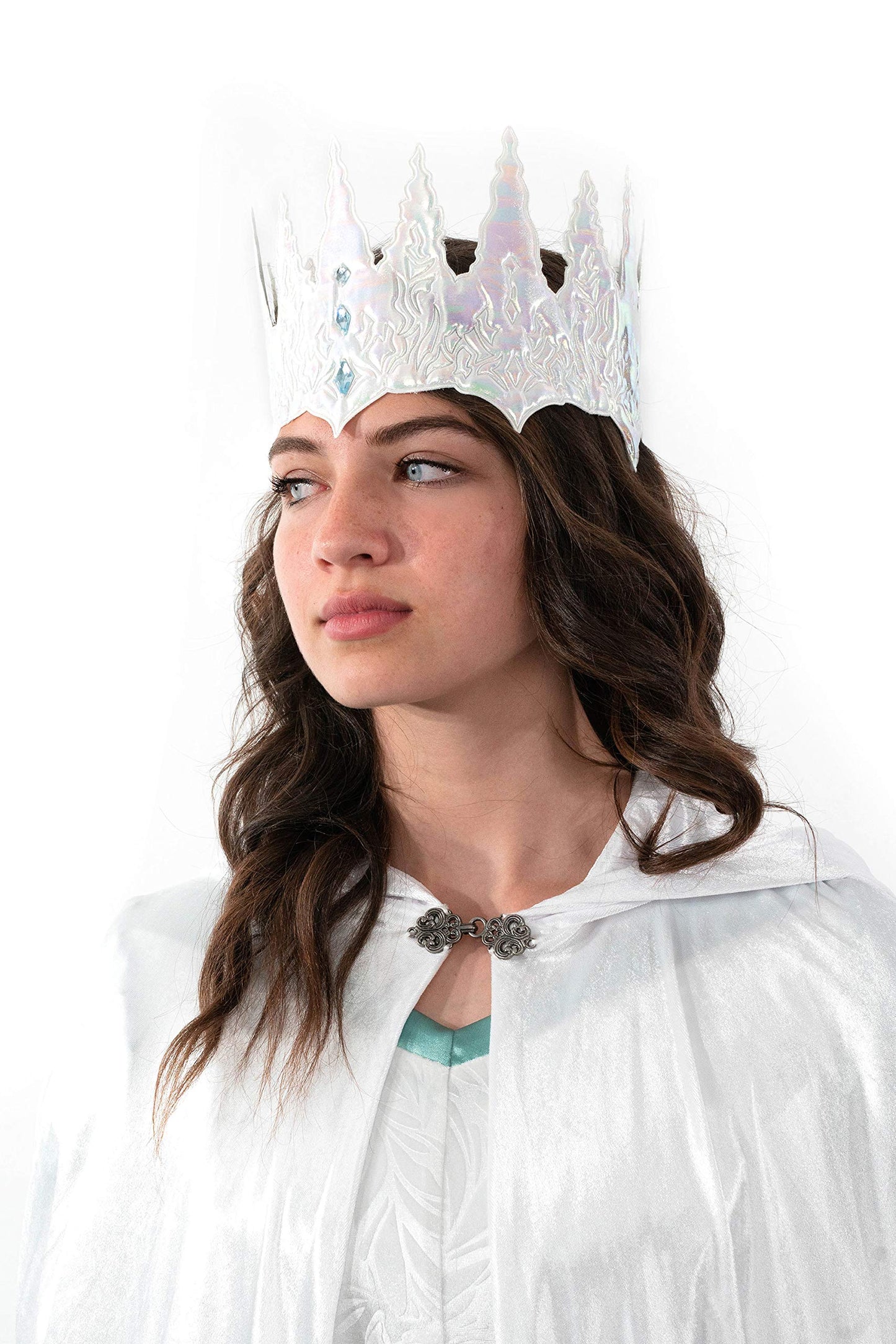 Little Adventures Adult Adjustable Soft Princess and Queen Crowns (Ice Queen White Crown)