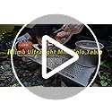 iClimb Mini Solo Folding Table Ultralight Compact for Backpacking Camping Hiking Beach Picnic (Gunmetal, Mini)