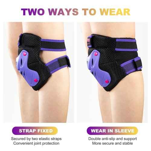 2PM SPORTS Purple M Inline Skates & Purple M Protective Gear Set
