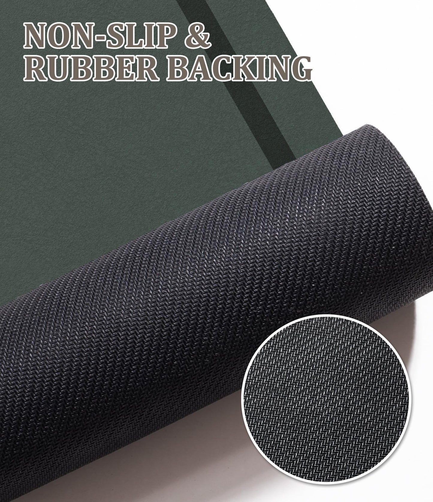 chakme Bathroom Mat Rugs 24x16, Ultra Thin Magic Mat Bath Rug Non Slip Bath Rugs Quick Dry Absorbent Bath Mats for Bathroom Floor, (Dark Green, 24"x16")