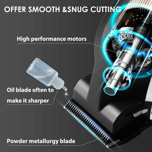 KEMEI Hair Clippers for Men, Professional Clippers and Trimmers Set, Cordless Zero Gap Trimmer for Men with LED Display, 11 Guide Combs, Mens Gifts…