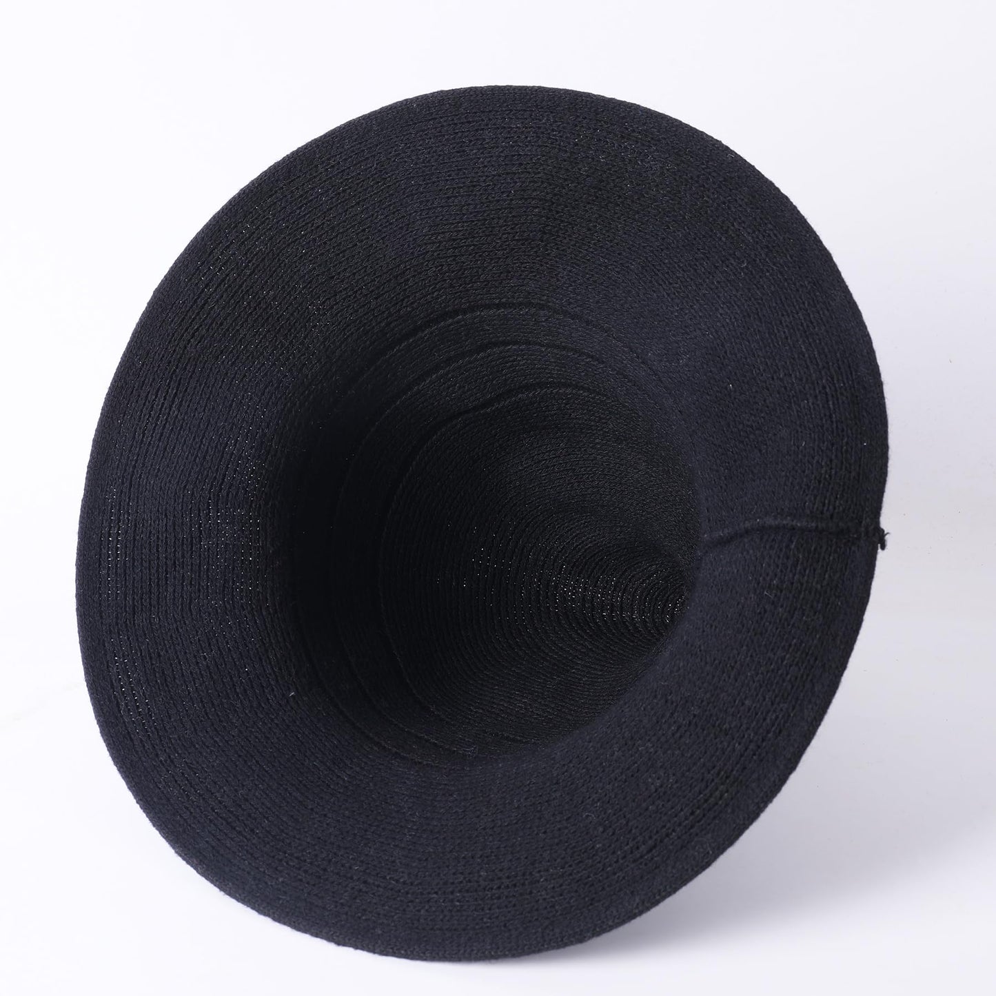 Lanzom Women Lady Halloween Witch Hat Wool Knitted Cap for Party Masquerade Cosplay Costume Accessory (Black, One Size)