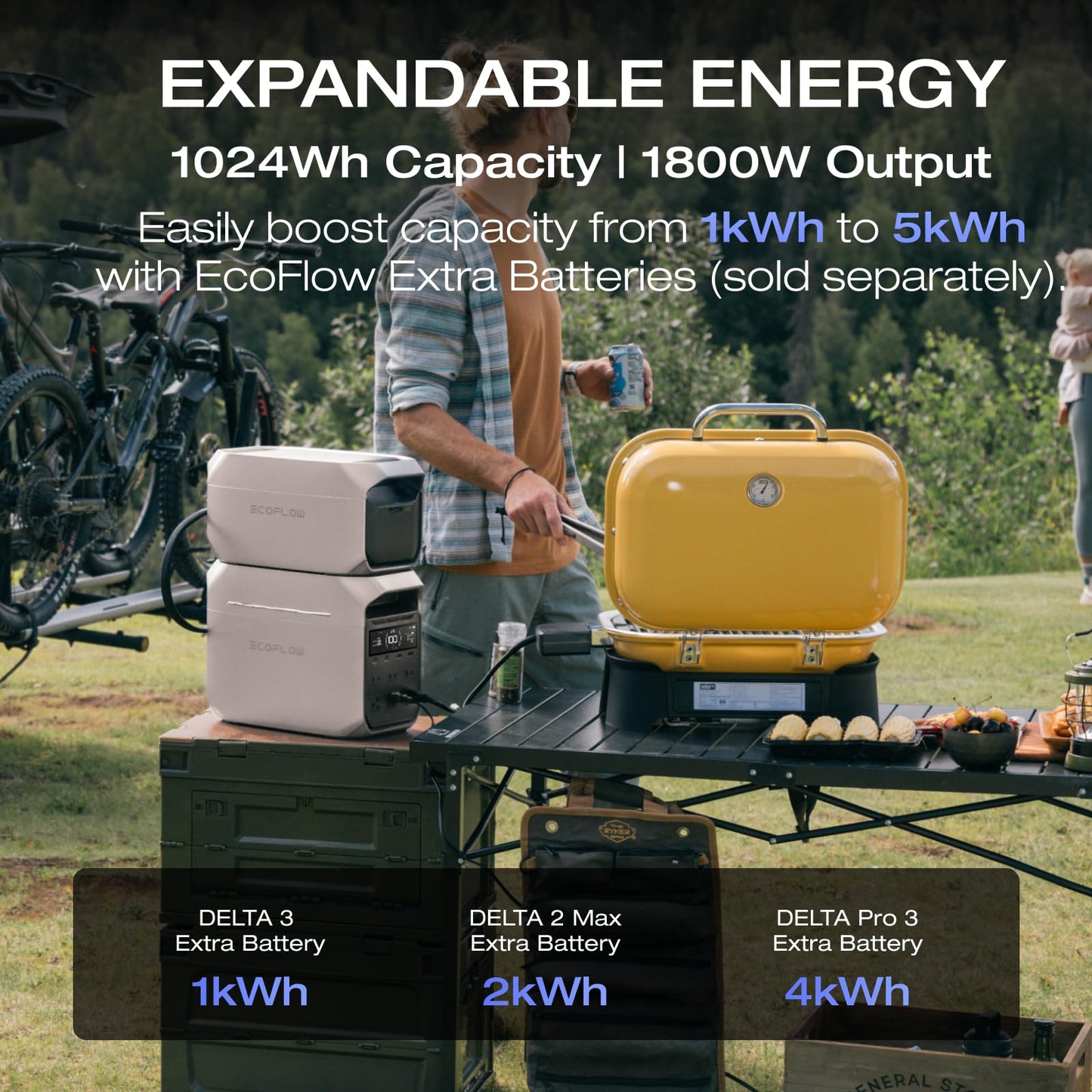 Ef Ecoflow Solar Generator Delta 3 Plus With 400W Solar Panel (2024 New), 1000W Solar Input, Lfp(Lifepo4) Battery, Portable Powe