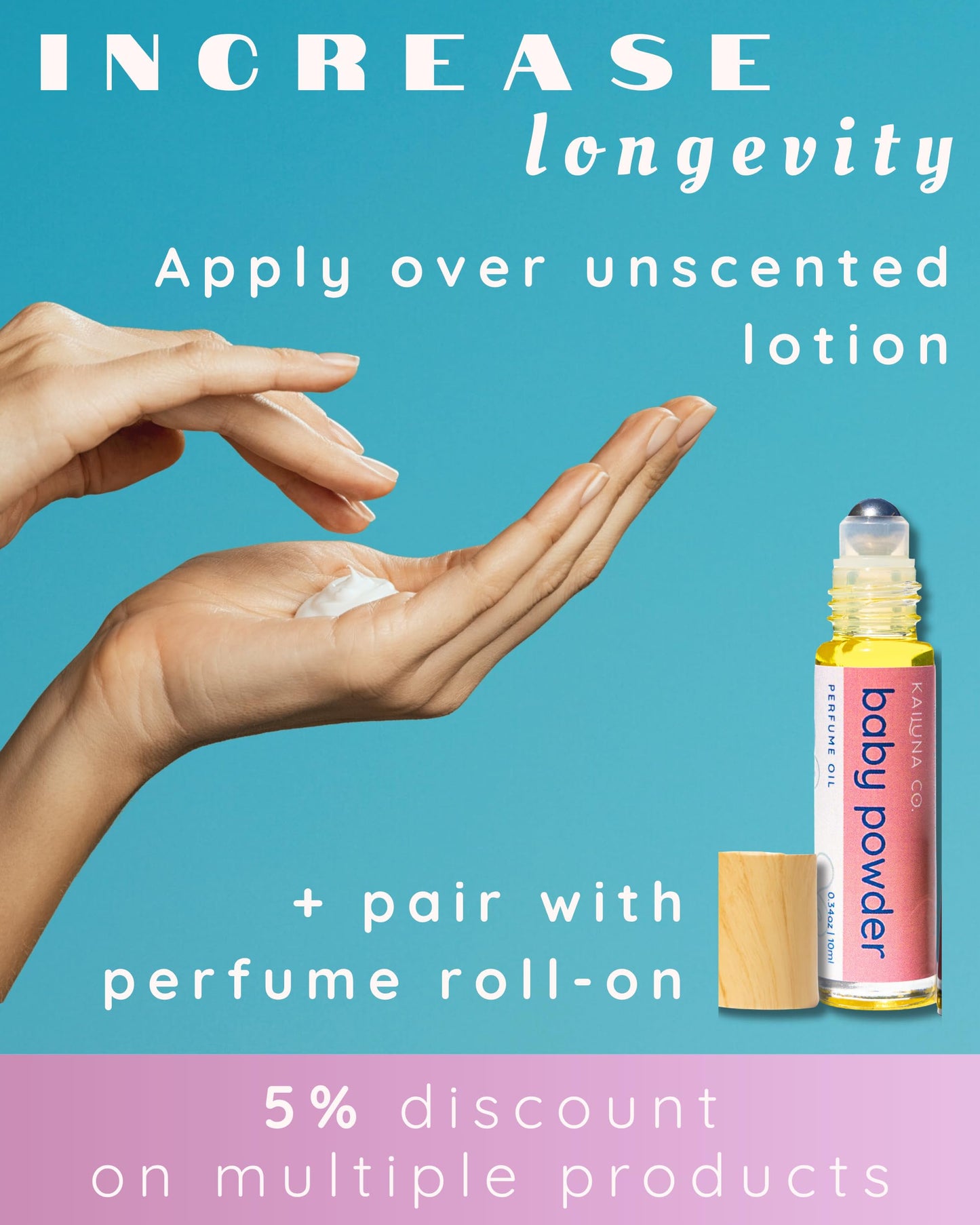 Kailuna Co. Baby Powder Natural Hair & Body Mist Spray, Pure Essential and Fragrance Oils, Alcohol-Free, Handmade in California, 0.5Fl Oz
