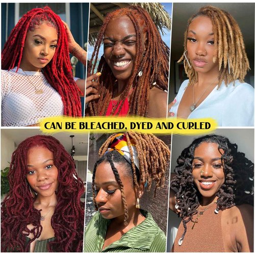 IIFLYDSFA 8 Inch 60 Strands loc Extensions Human Hair for Men/Women 0.6cm Thickness Human Hair Dreadlock Extensions Can Be Dyed and Bleached Soft Dreadlocks