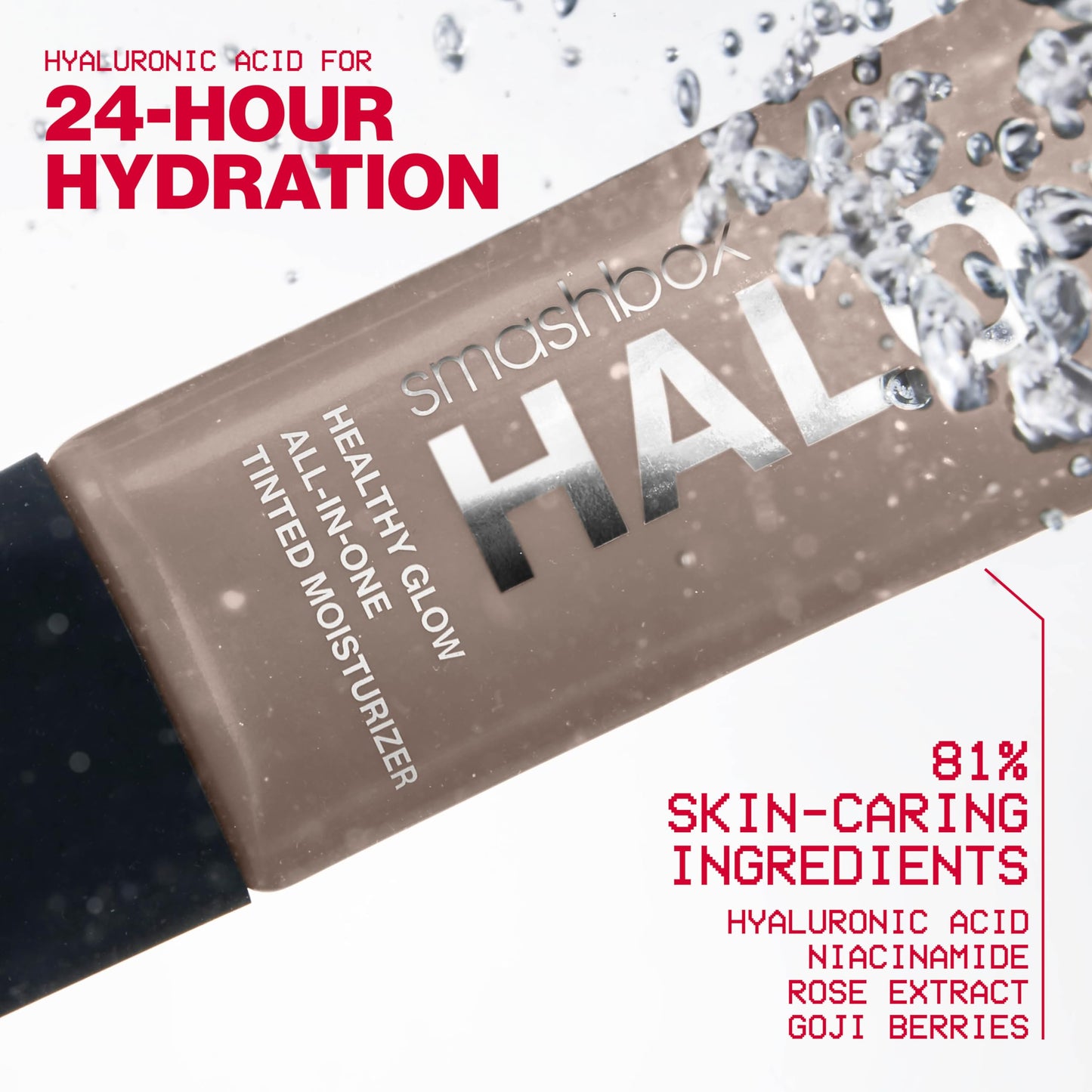 Smashbox Halo Healthy Glow All-In-One Tinted Moisturizer with SPF 25 | Light to Medium Coverage | Hyaluronic Acid, Oil free + An