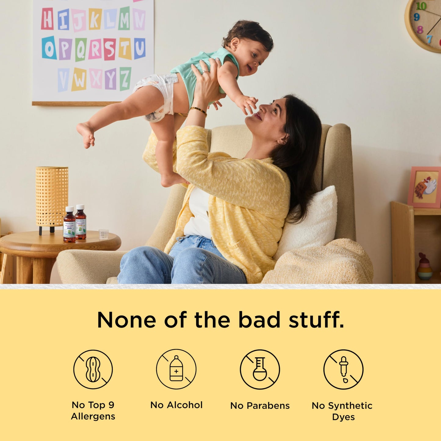 Hyland's Baby Organic All in One Daytime Cough Syrup + Immune Support with Elderberry, Vitamin C & Zinc, 4 Fl Oz