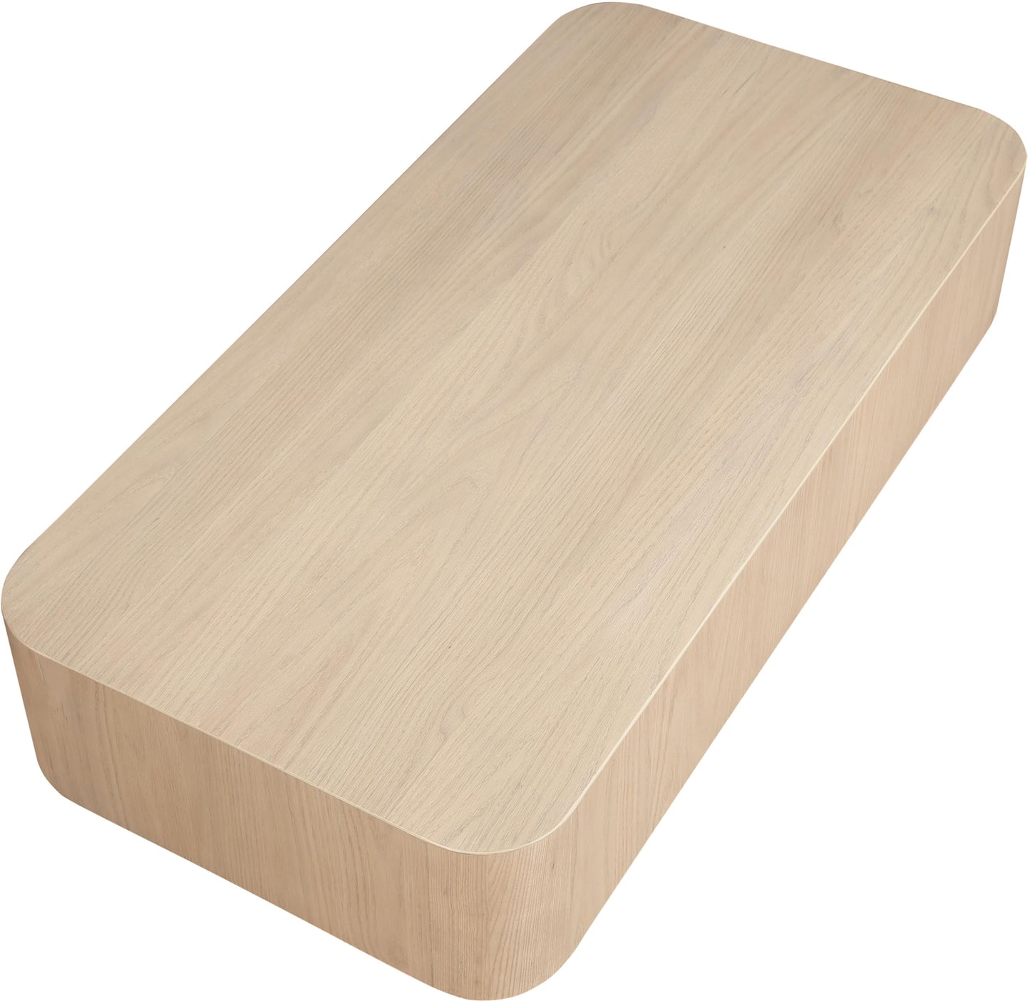 Meridian Furniture 99039Natural-C Oakmont Collection Art Deco Coffee Table with Rich Natural Finish, Oak Veneer, 52" W x 26" D x 15" H, Natural