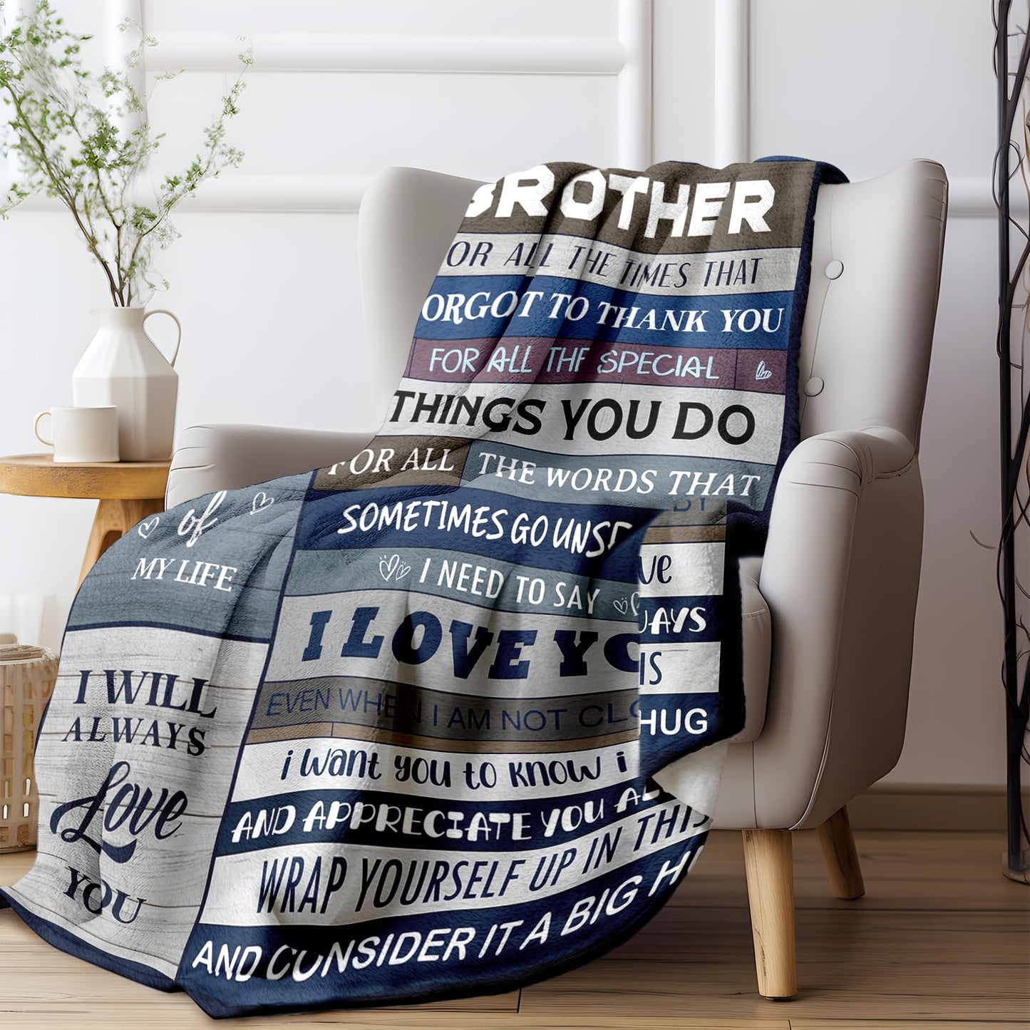 Glydein Brother Gifts from Sister, Soft Flannel Blanket 50 x 60 inches, Birthday Fathers Day Christmas Rakhi Gifts for Brother Adult