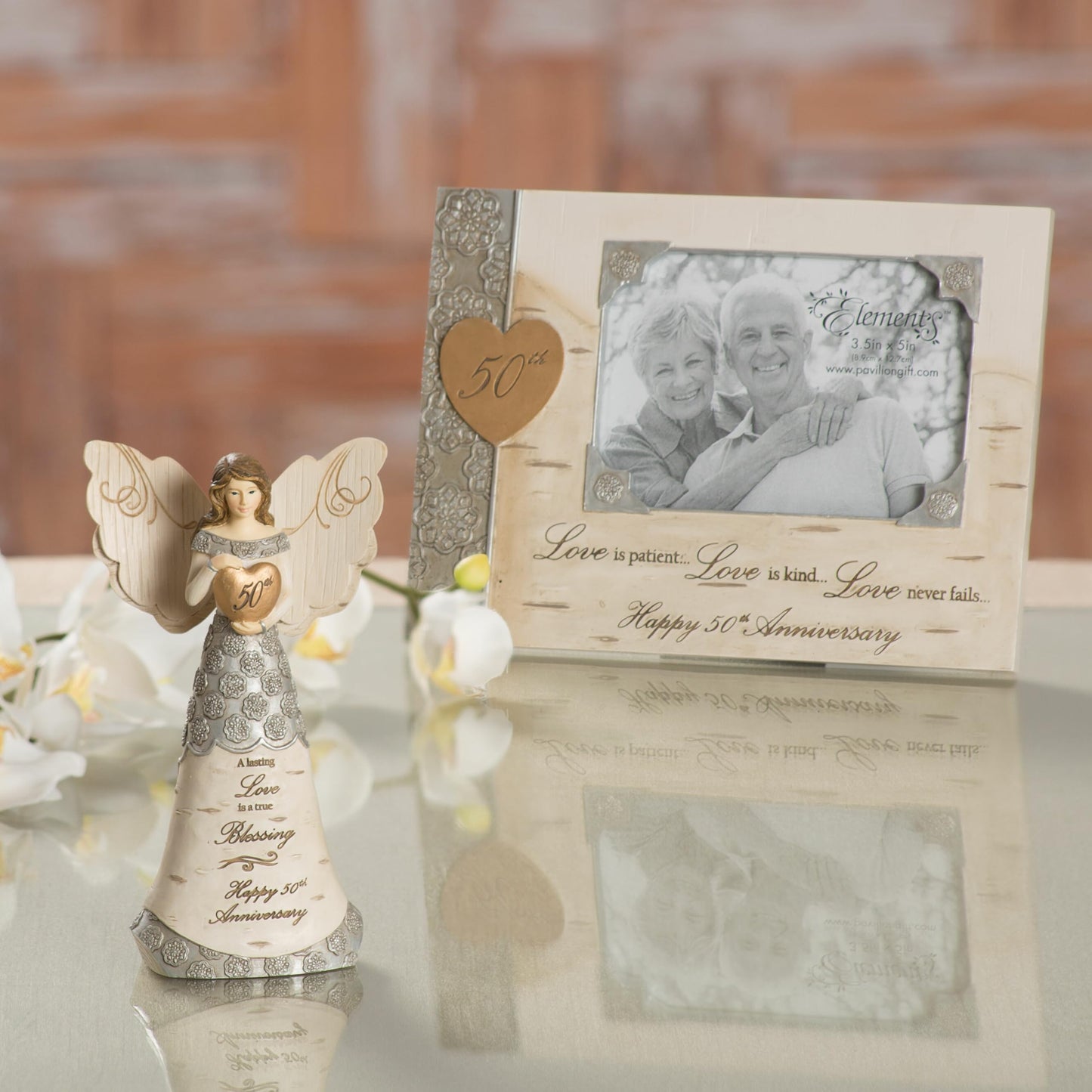 Pavilion Gift Company Elements Angels 82421 Figurine, Silver