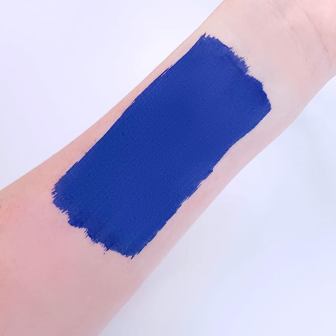 Moon Creations Pro Face & Body Paint Cake Pots Dark Blue - Professional Water Based Face Paint Makeup for Adults, Kids - 1.26oz