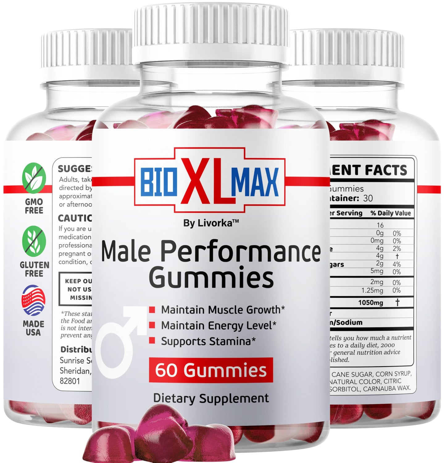 Bio XL Max Gummies - Official Bio XL Max Natural Support Maximum Energy Advanced Formula Gummys, BioXLMax Premium Advanced Formula for Overall Health & Wellness, 60 Gummies for 1 Month