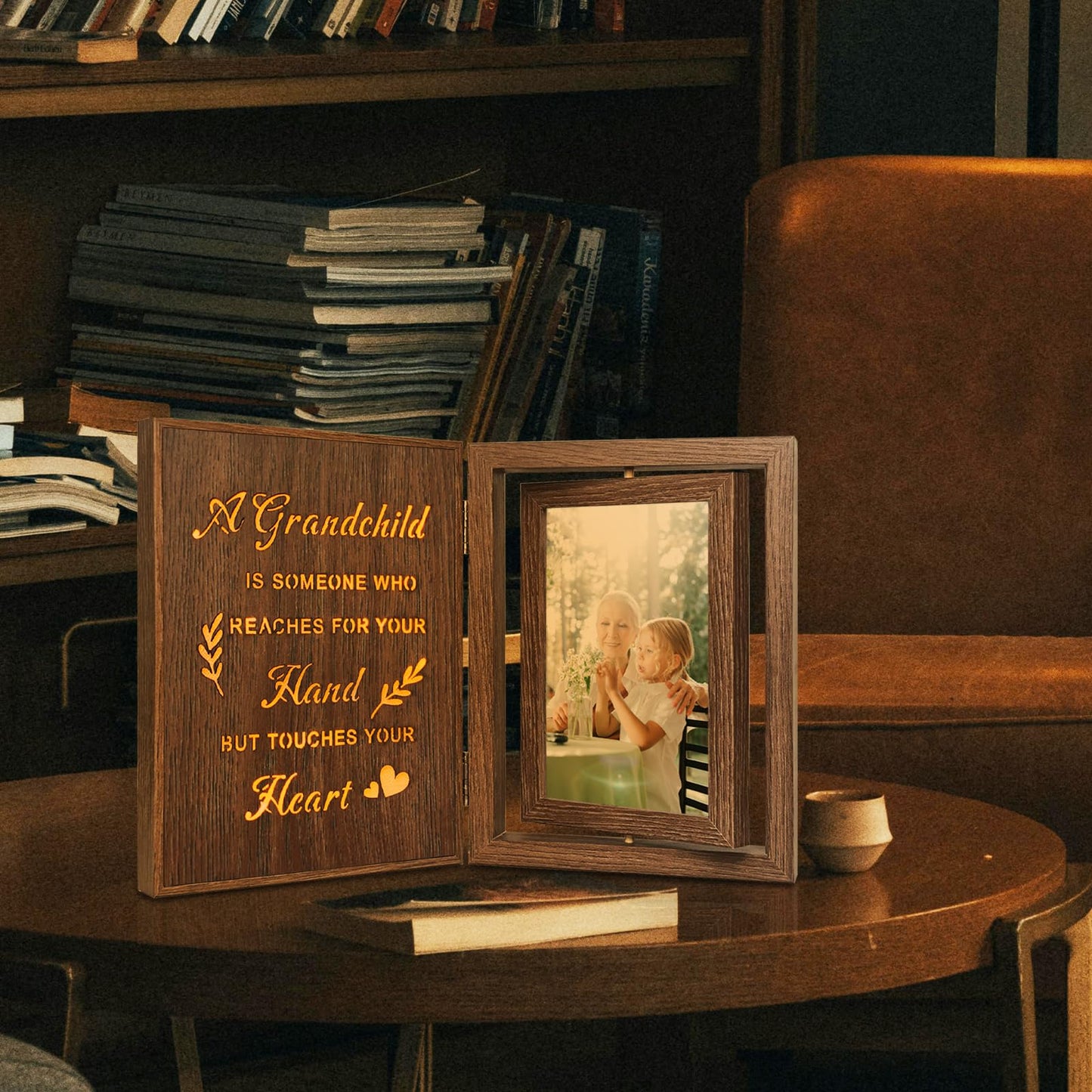 EYITUPC Light Up Grandparents Picture Frame - Grandma Grandpa Picture Frame for New Grandma Gifts, Grandparents Gifts, Mother's Day, Father's Day, Birthday