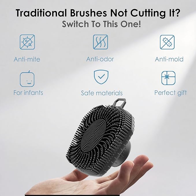 Face Scrubber, Pore Brush | Lymphatic Drainage Brush, Silicone Facial Cleansing Brush, Face Brush for Lymphatic Drainage Massager and Blackhead Removing Pore Cleansing Massaging for Sensitive