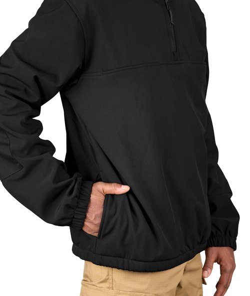Propper Men's Tall Size Hooded Softshell Job Shirt, Black