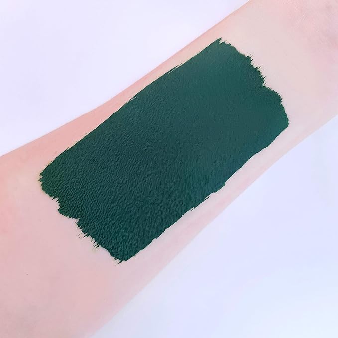Moon Creations Pro Face & Body Paint Cake Pots Dark Green - Professional Water Based Face Paint Makeup for Adults, Kids - 1.26oz
