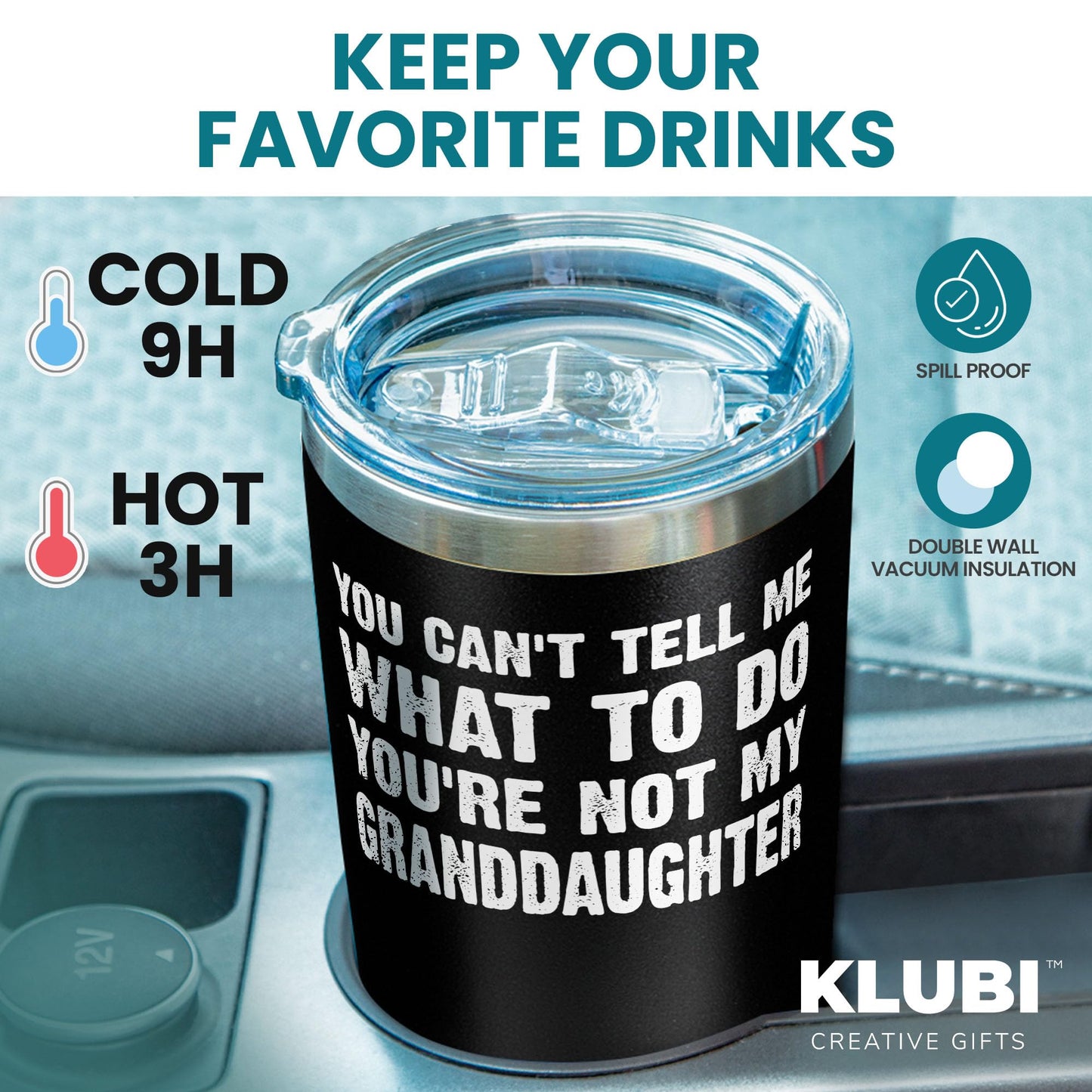 Grandpa Fathers Day Gift from Granddaughter - 20oz Black Tumbler Cool Grandfather Gift Best Presents For Elderly Dad Grandpa Birthday Gifts for Grandfather Birthday Funny Granddad Mug Papa Tumbler